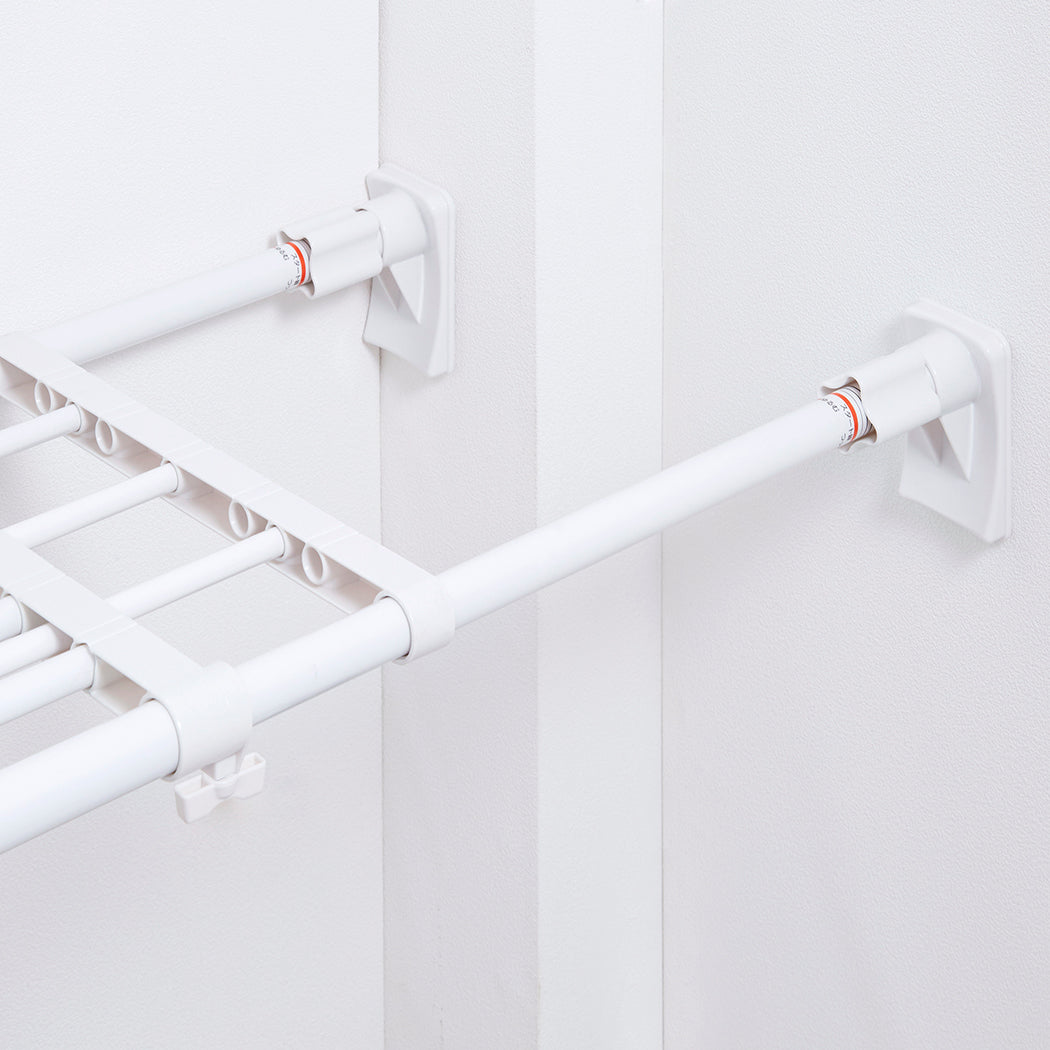 突っ張り棚 超強力 ワイド ホワイト 耐荷重50〜20kg 幅118〜190cm RA-12