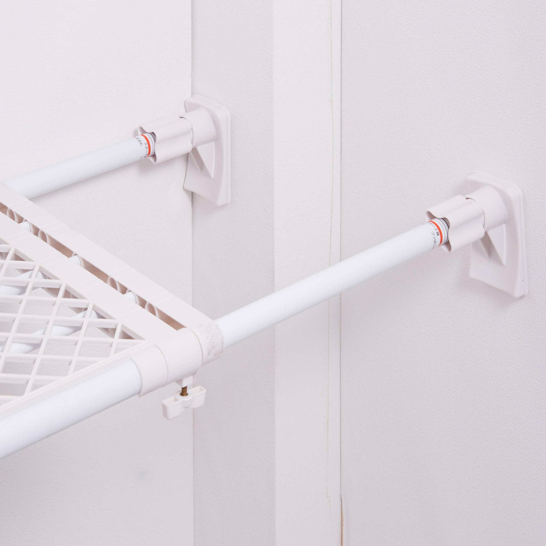 突っ張り棚 超強力 ワイド メッシュ ホワイト 耐荷重60〜40kg 幅75〜120cm RB-11