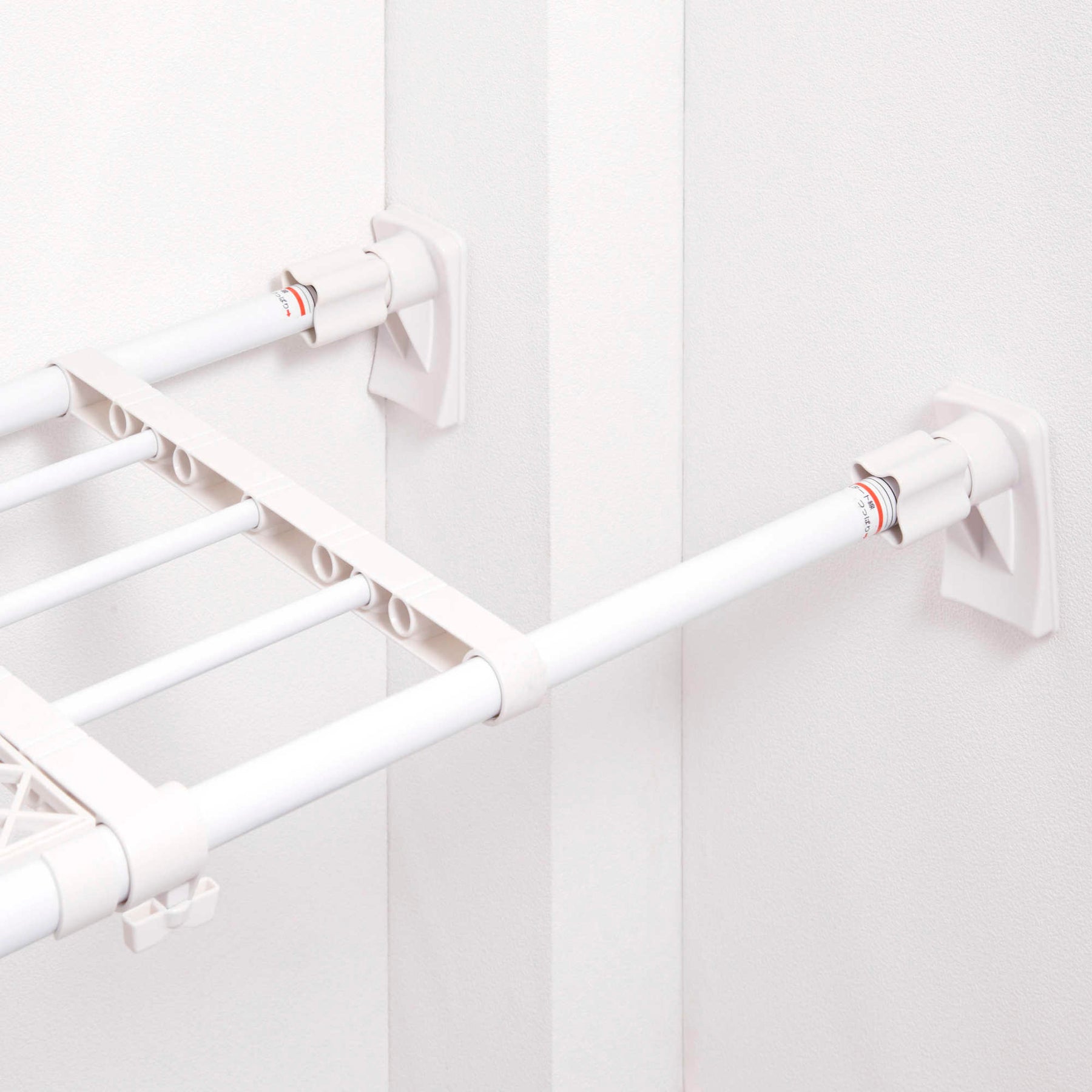 突っ張り棚 超強力 ワイド メッシュ ホワイト 耐荷重50〜18kg 幅118〜190cm RB-12