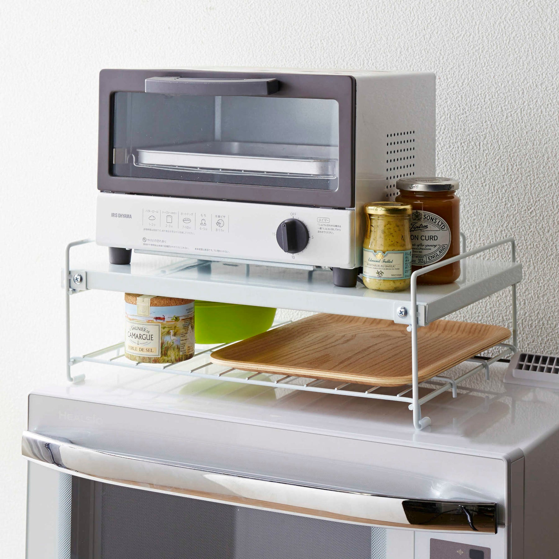 レンジ上ラック 棚2段 ホワイト RD-1
