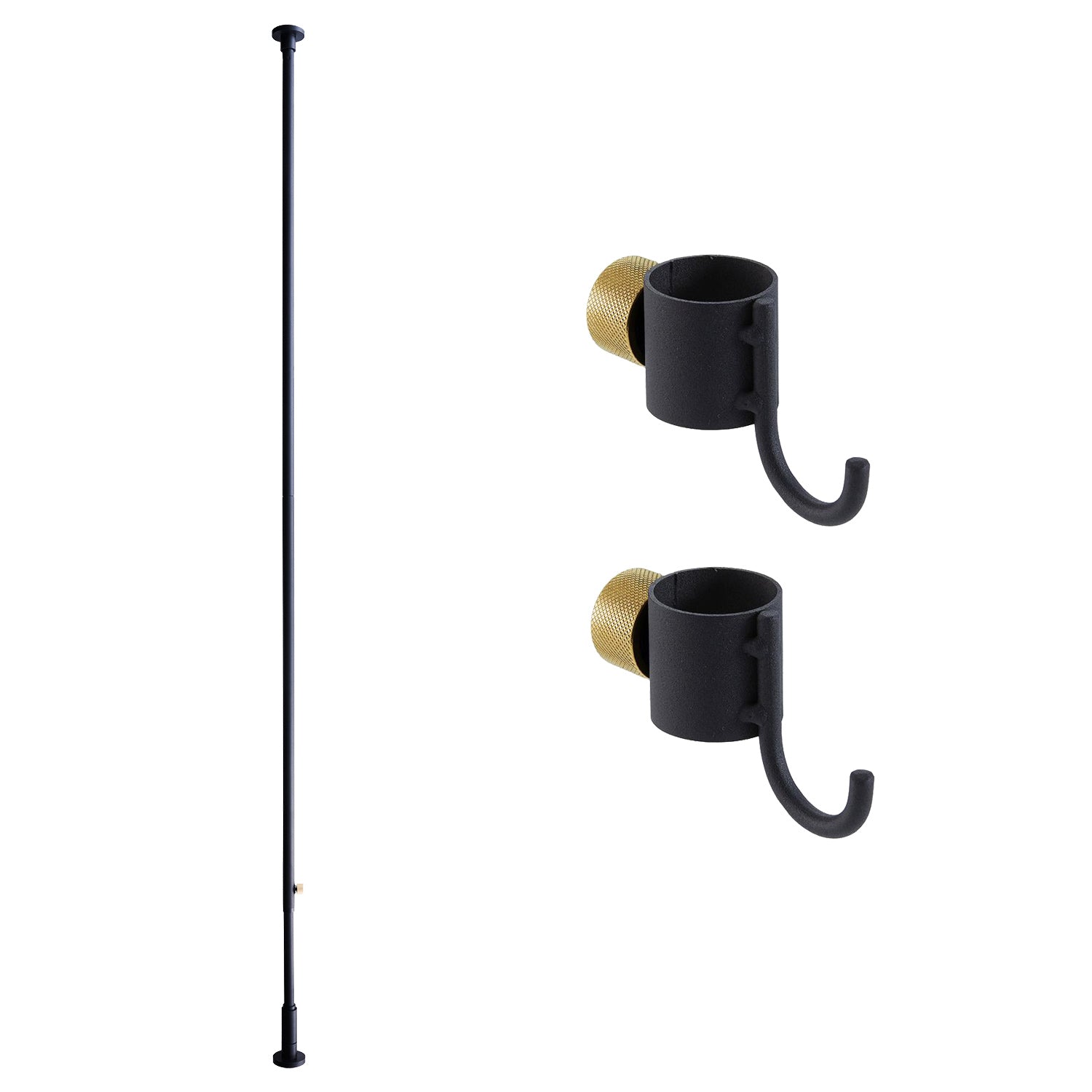 DRAW A LINE Rod C+Hook A×2 SET Black SET-D-HOOK2-BK