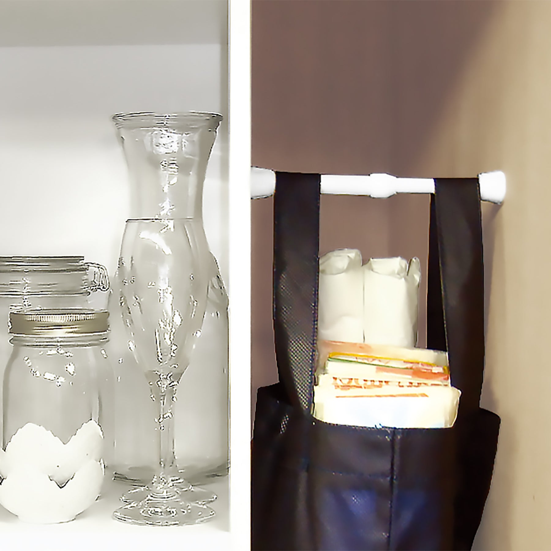 突っ張り棒 隙間収納 ホワイト 耐荷重2kg 幅13〜16cm SMP-11