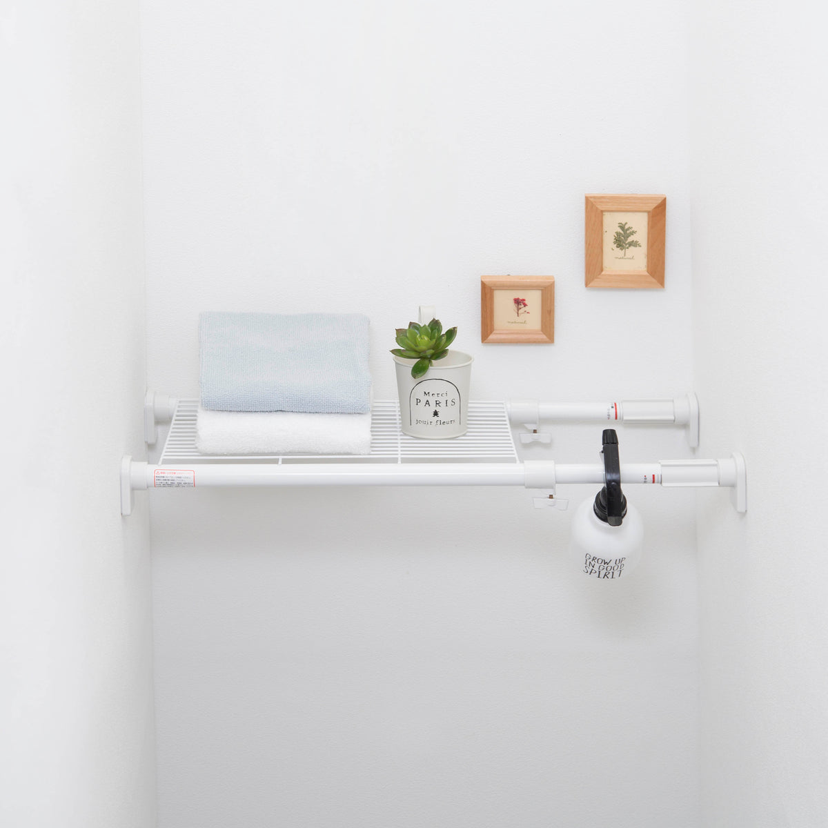 突っ張り棚 強力 ホワイト 耐荷重50〜30kg 幅50〜73cm TAI-5