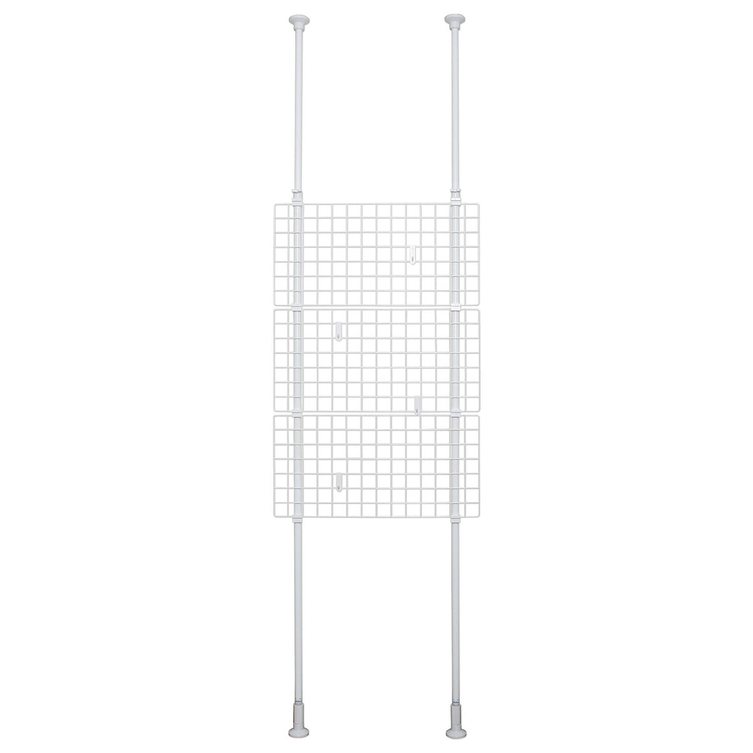 突っ張りネット間仕切り ホワイト 幅70cm 高さ200〜275cm TNP-2|平安伸銅工業オンラインショップ