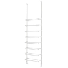 突っ張りシューズラック ホワイト 24足用 幅70cm 高さ190〜264cm TSR-70